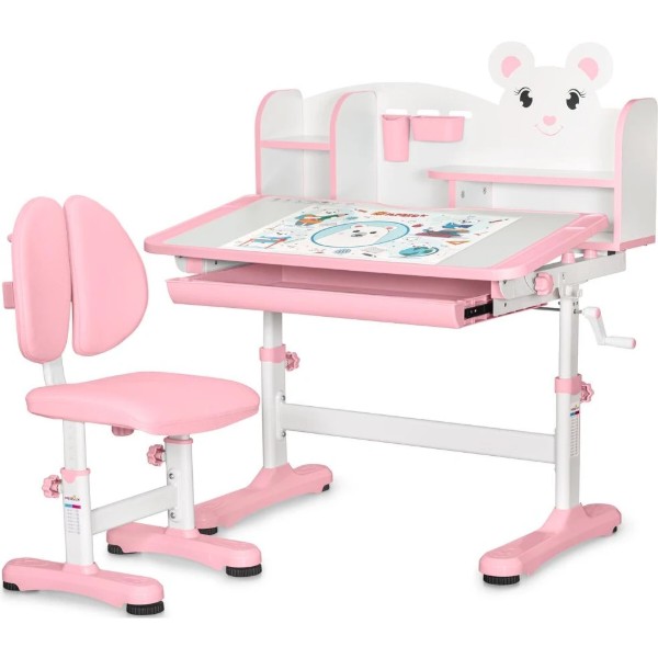 Фото - Комплект мебели школьный Mealux Panda XL Pink (BD-29 PN)
